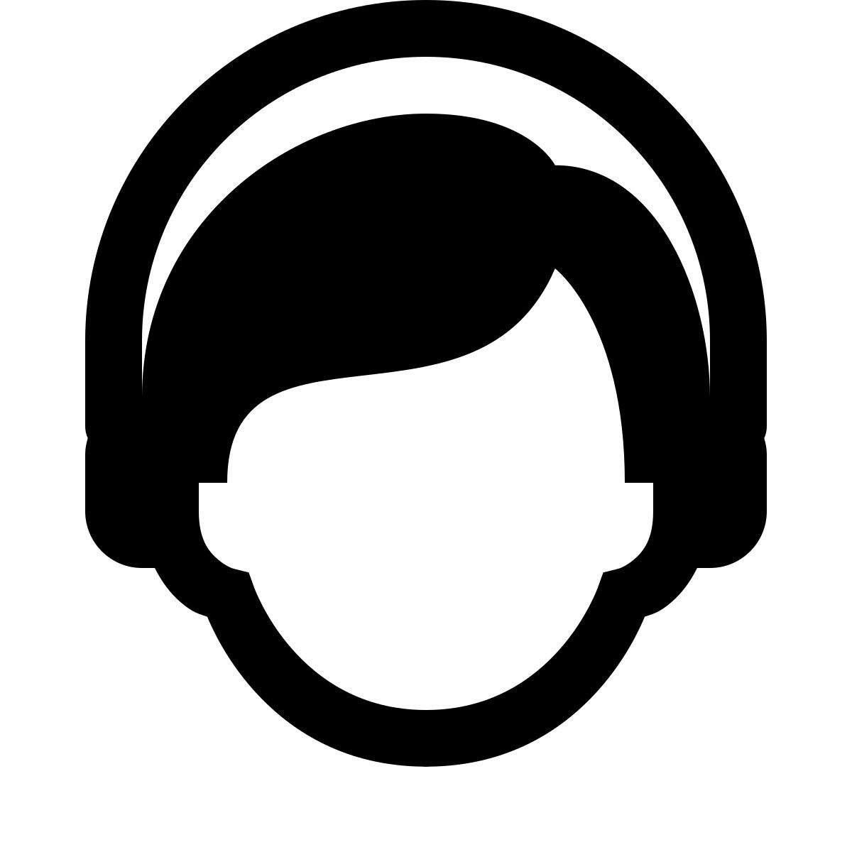 ios 17 glyph style 耳机的人 icon