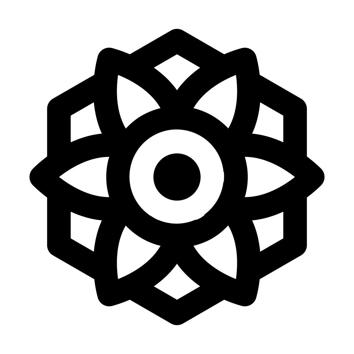 ios 17 glyph style mandala icon