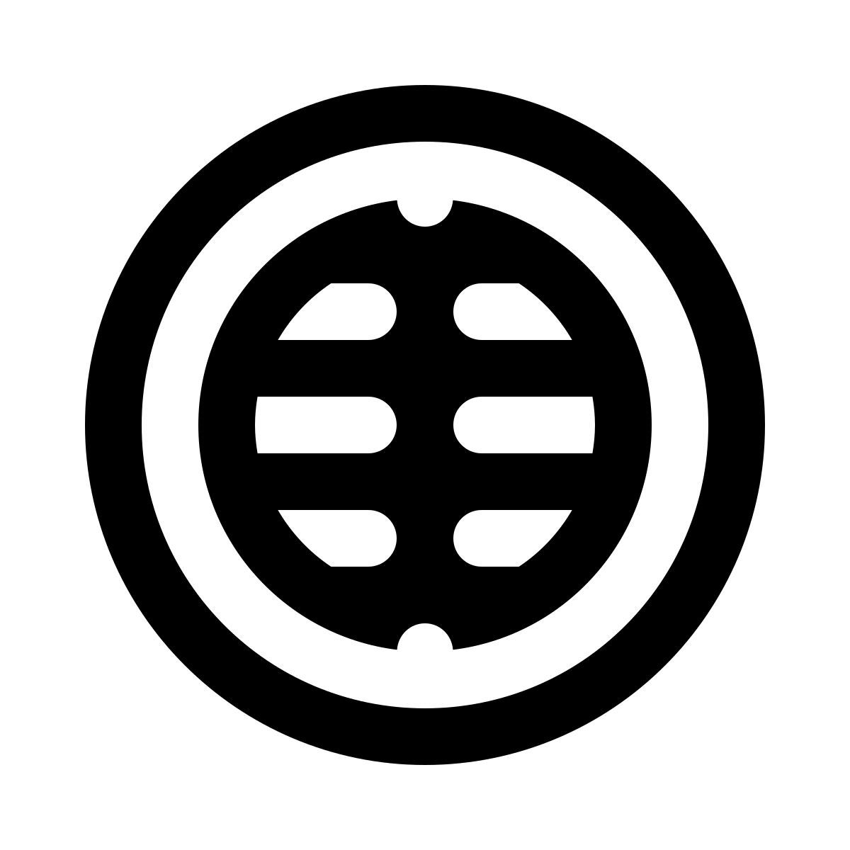 ios 17 glyph style 井盖 icon