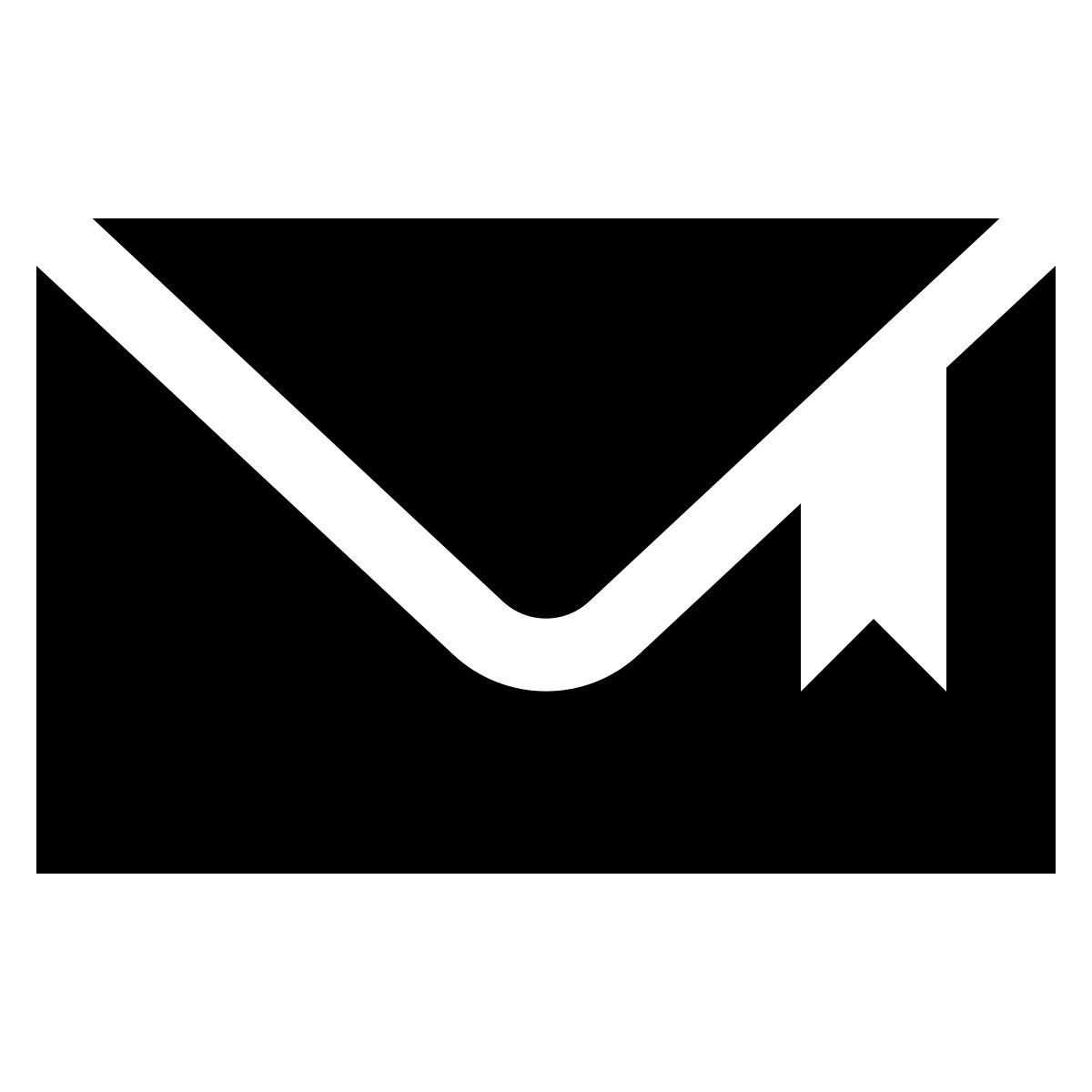 ios 17 glyph style marked mail icon