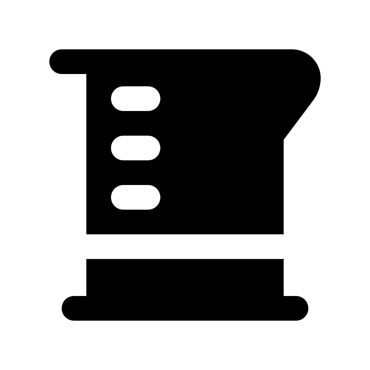 ios 17 glyph style cilindro di misurazione icon