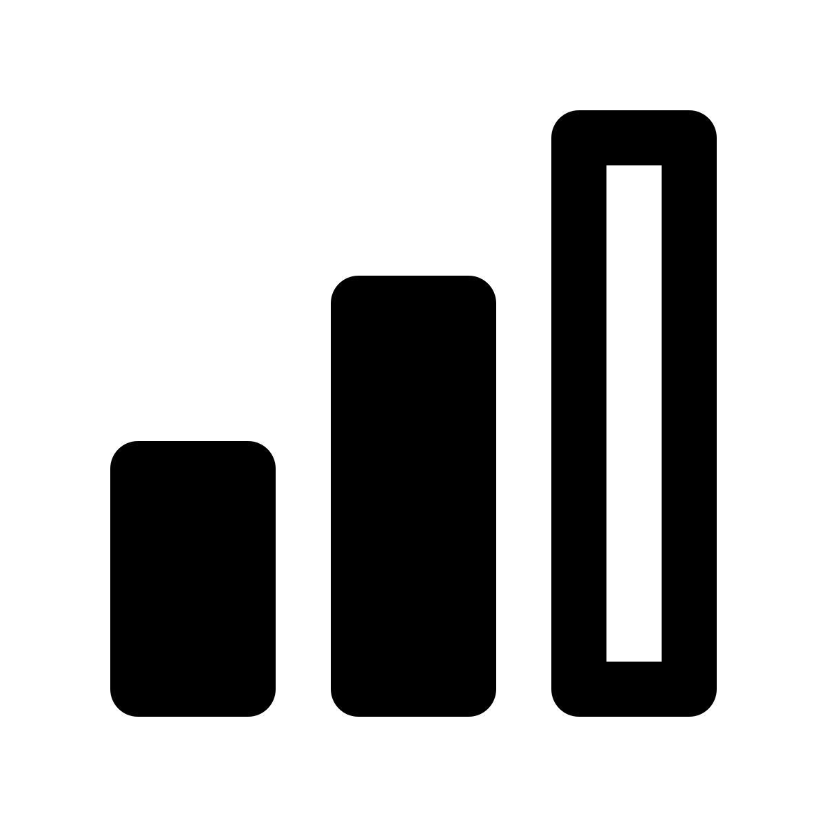 ios 17 glyph style mittelmäßige verbindung icon