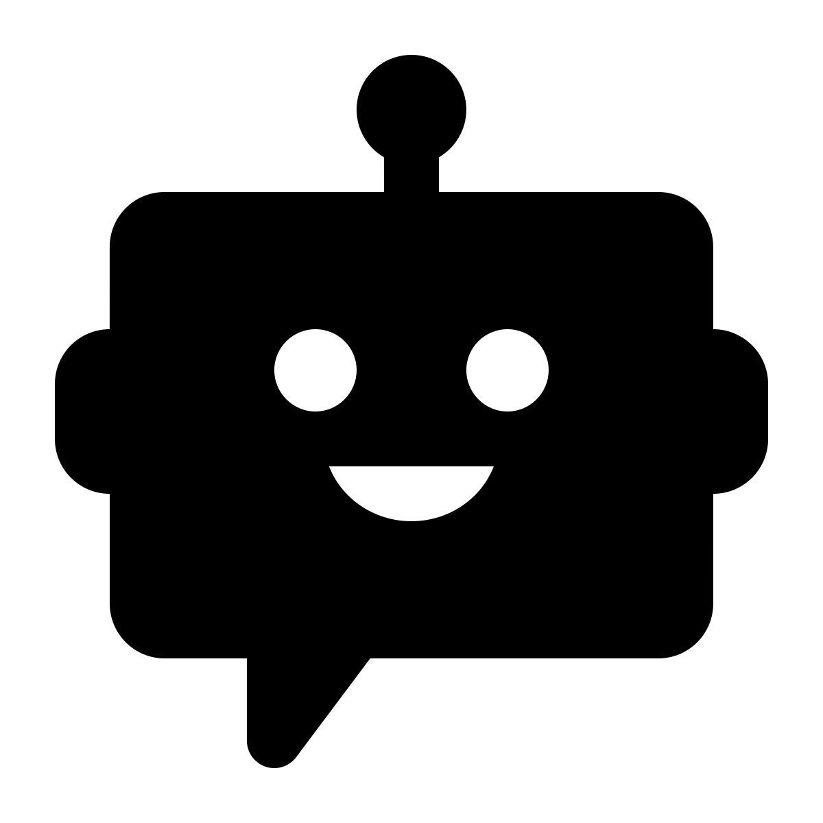 ios 17 glyph style 消息机器人 icon