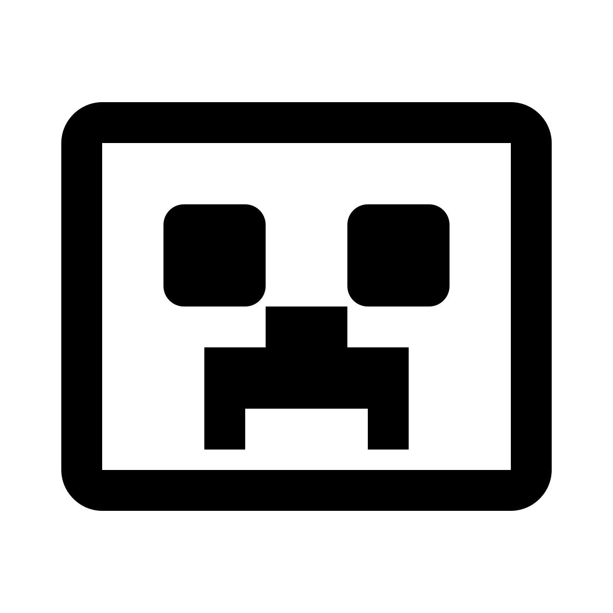 ios 17 glyph style minecraft creeper icon