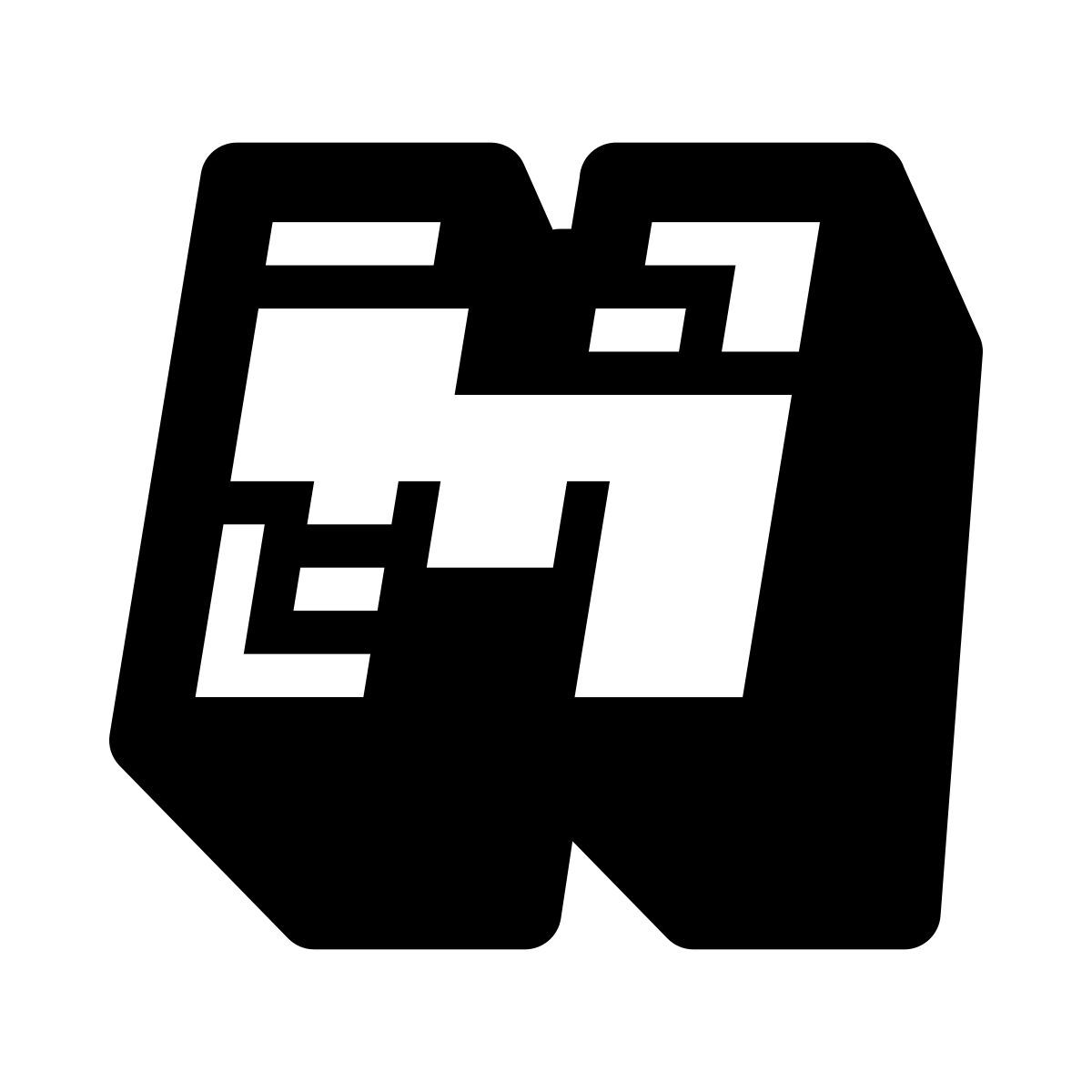 ios 17 glyph style logo de minecraft icon