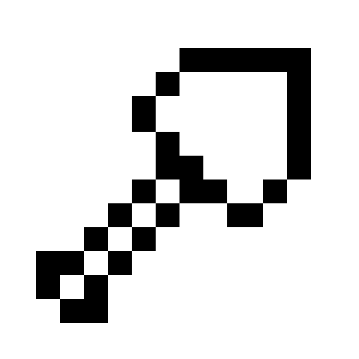 ios 17 glyph style pala de minecraft icon