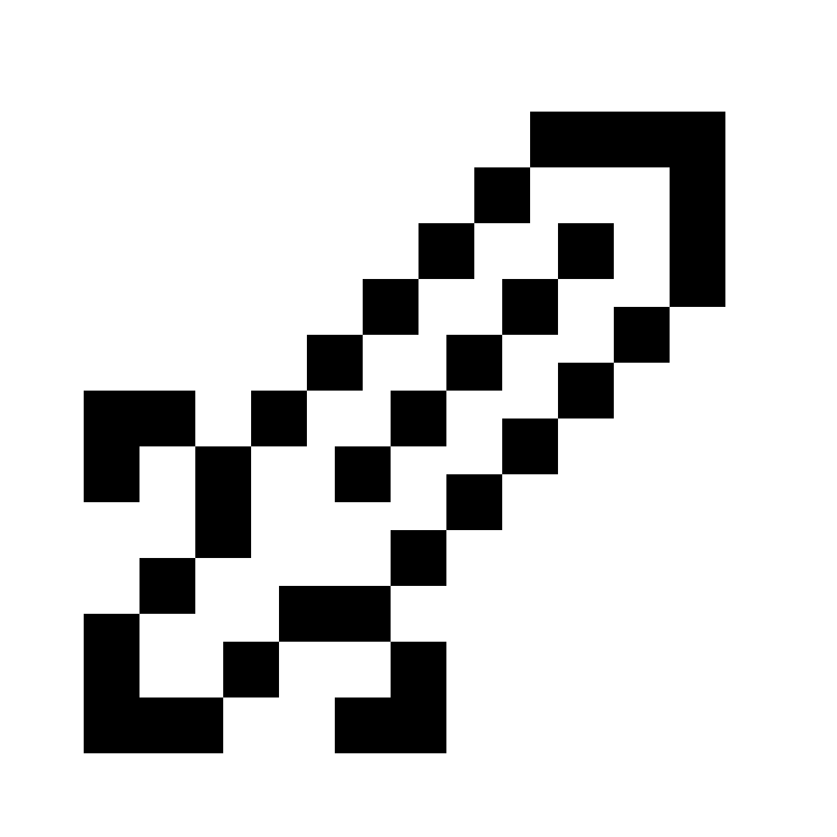 ios 17 glyph style espada de minecraft icon