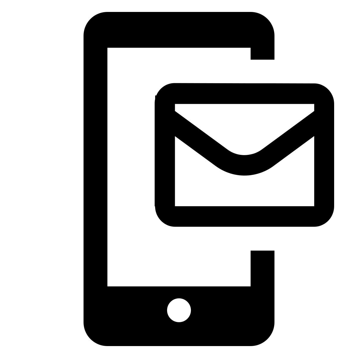 ios 17 glyph style mobile email icon