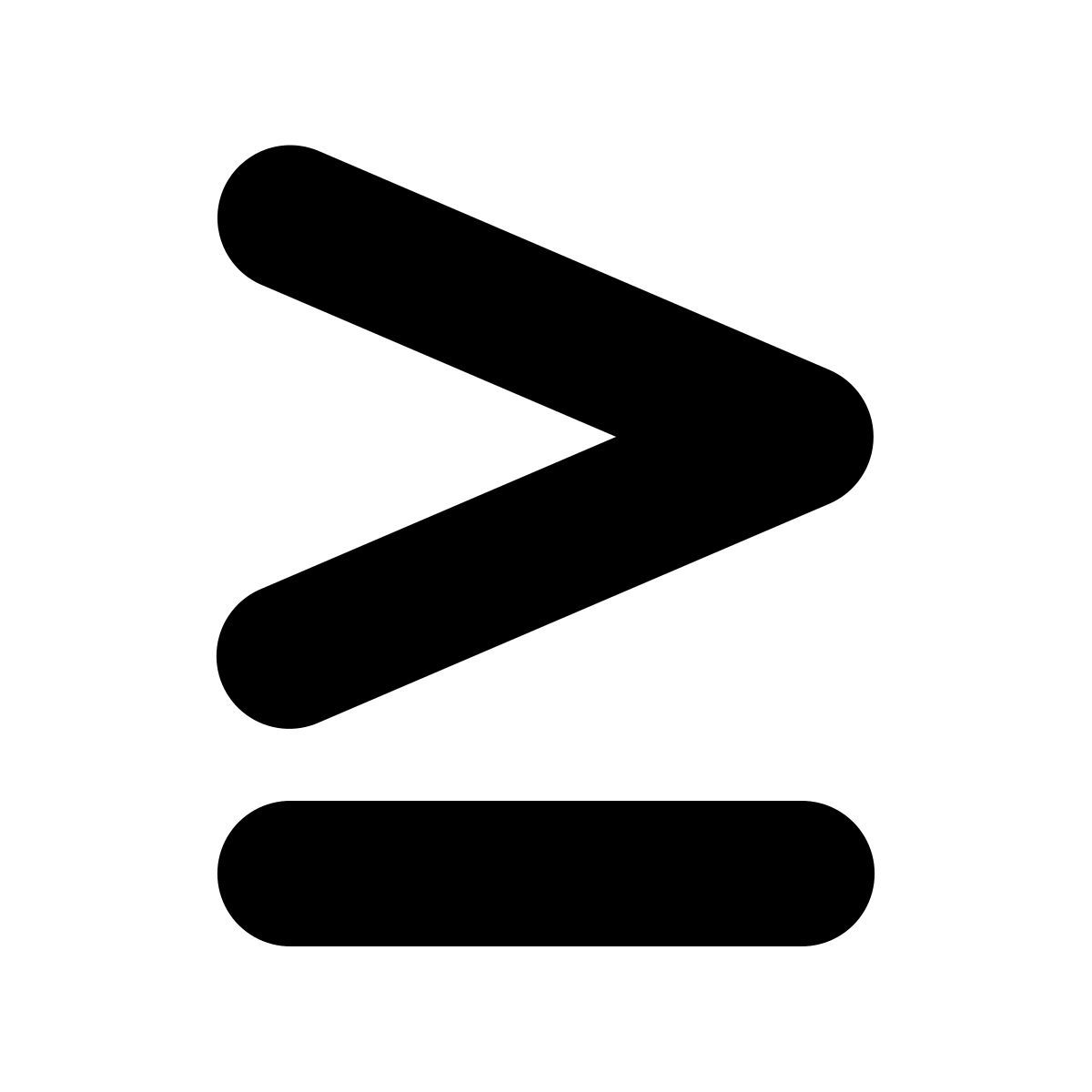 ios 17 glyph style 더거나 같음 icon