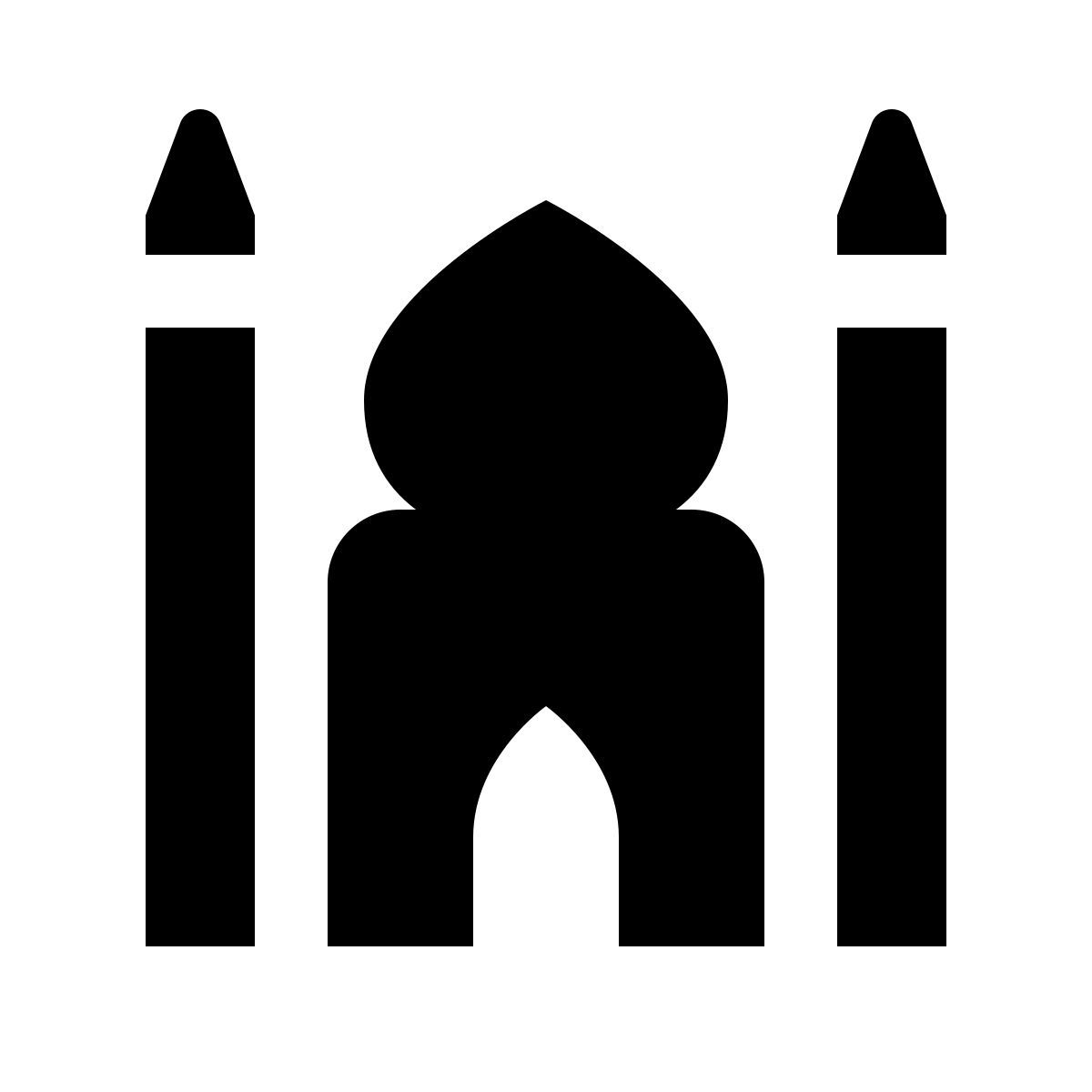 ios 17 glyph style 모스크 icon