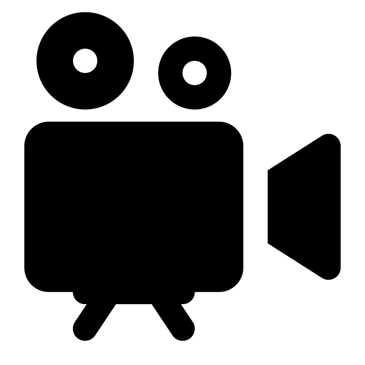 ios 17 glyph style movie projector icon