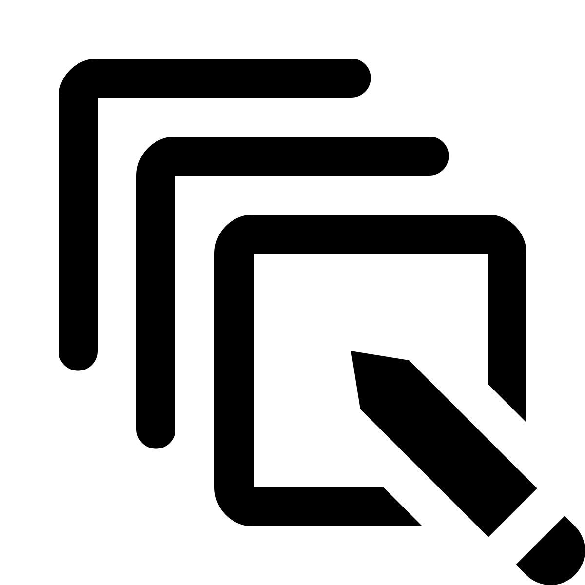 ios 17 glyph style multiedición icon