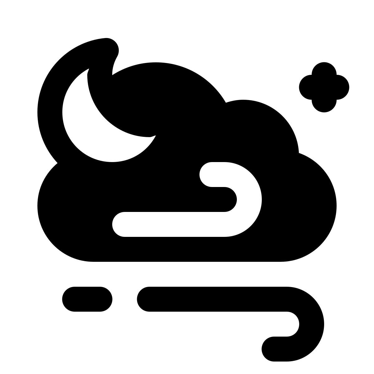 ios 17 glyph style 밤 바람 icon