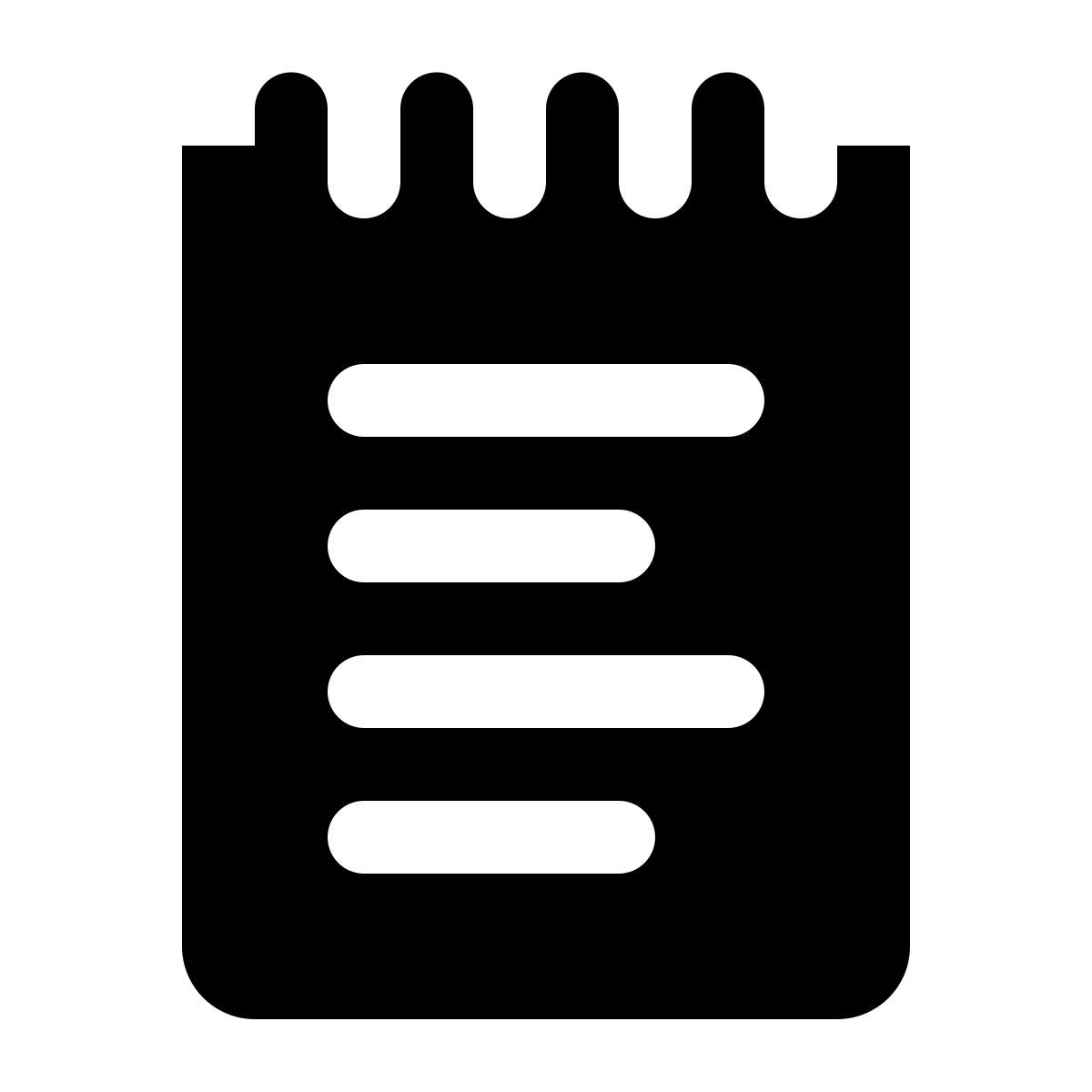 ios 17 glyph style cuaderno icon