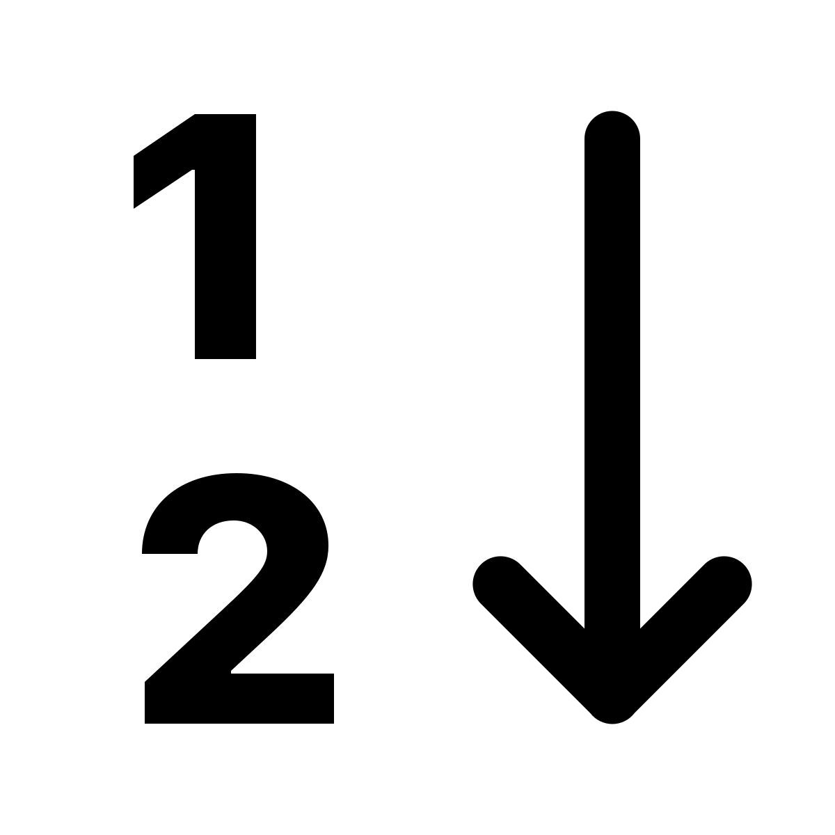 ios 17 glyph style numerische sortierung icon