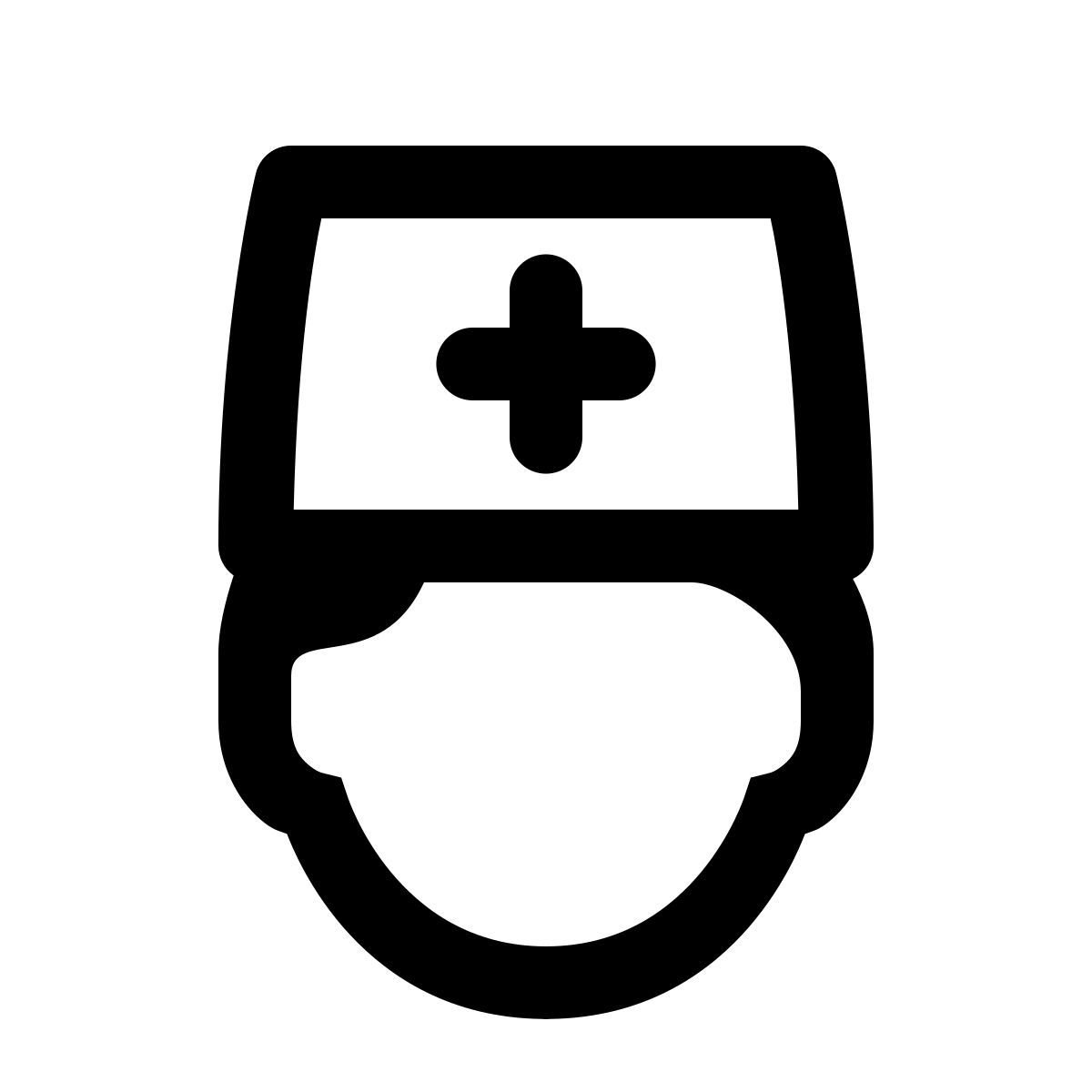 ios 17 glyph style 간호사 남성 icon