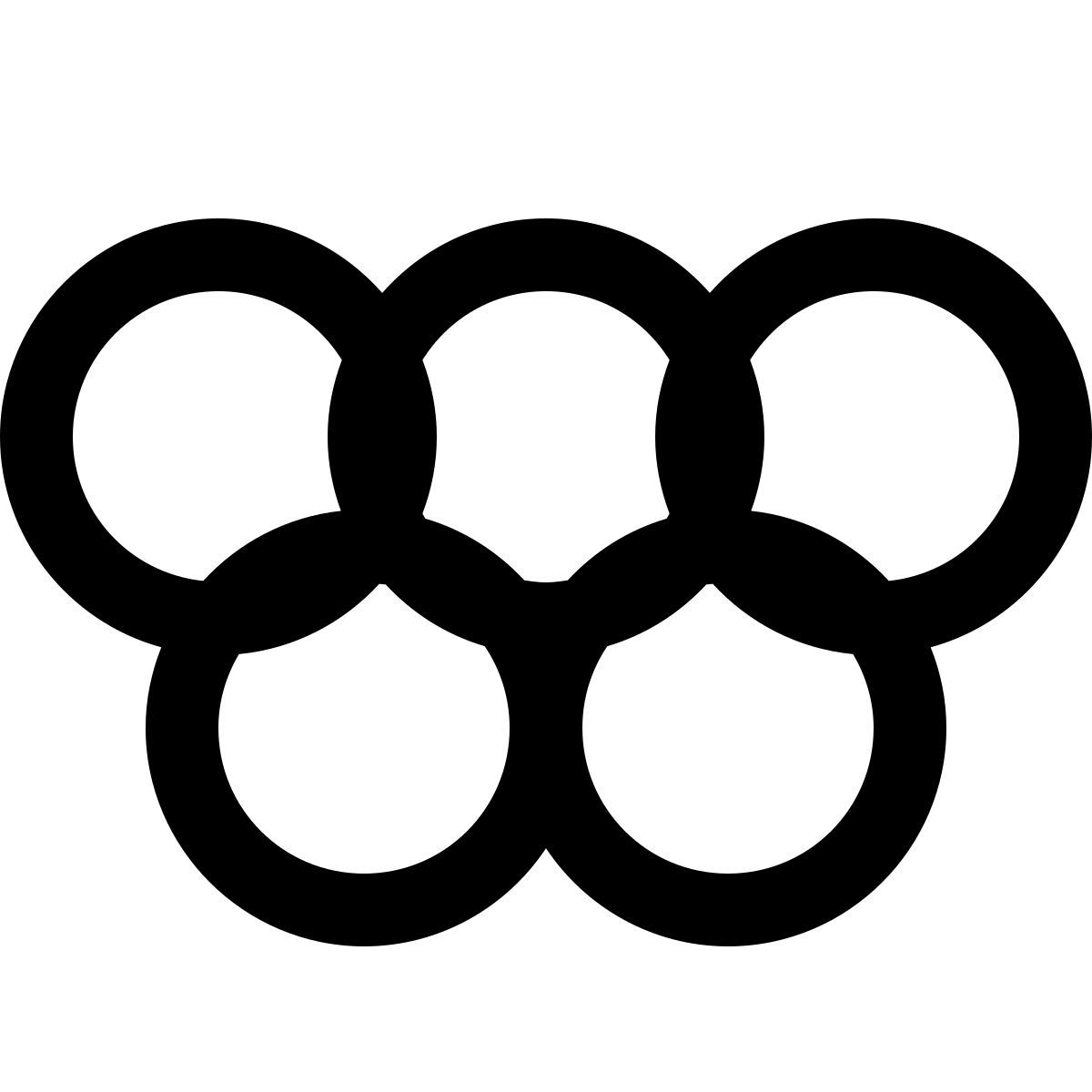 ios 17 glyph style 奥运五环 icon