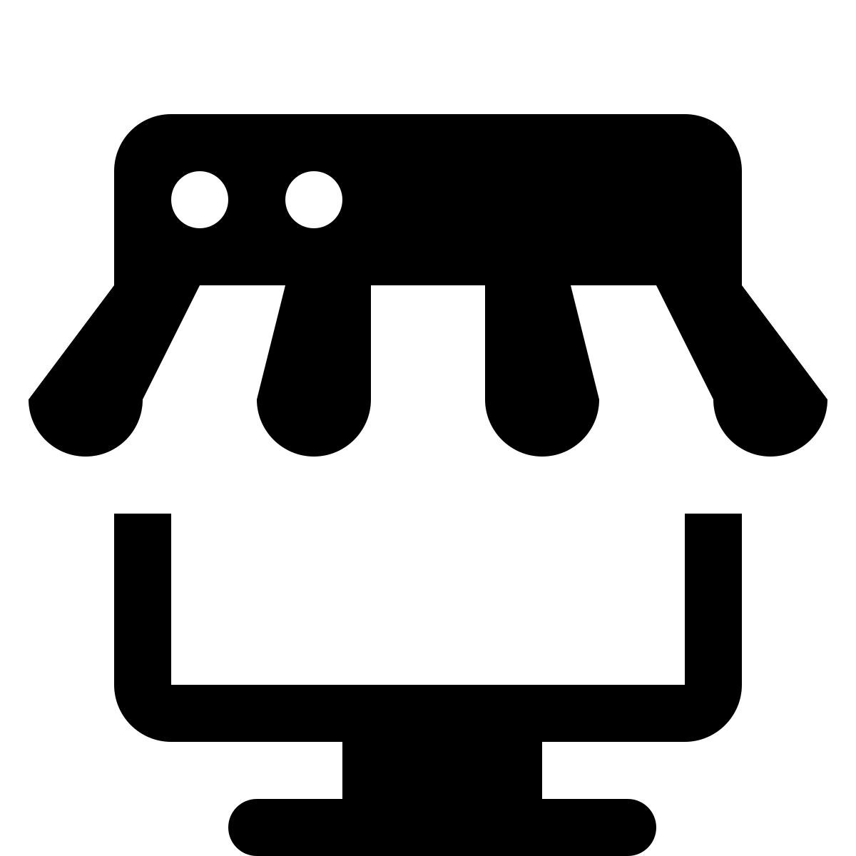 ios 17 glyph style online shopping icon