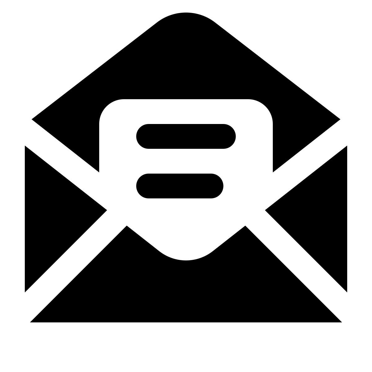 ios 17 glyph style open envelope icon