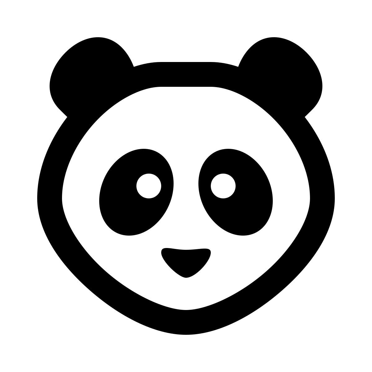 ios 17 glyph style 熊猫 icon