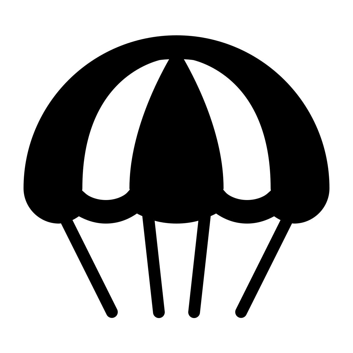 ios 17 glyph style fallschirm icon