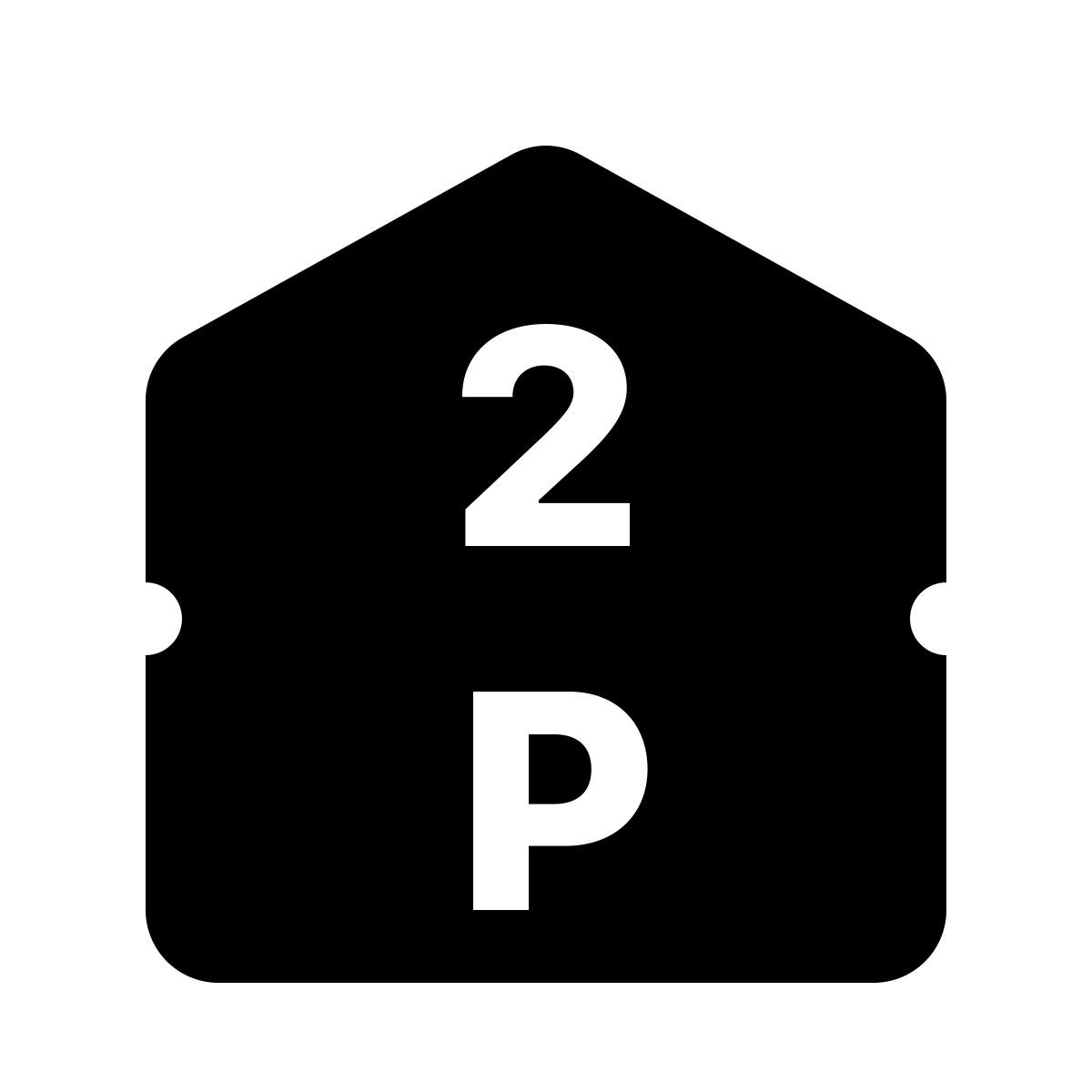 ios 17 glyph style aparcamiento y 2do piso icon
