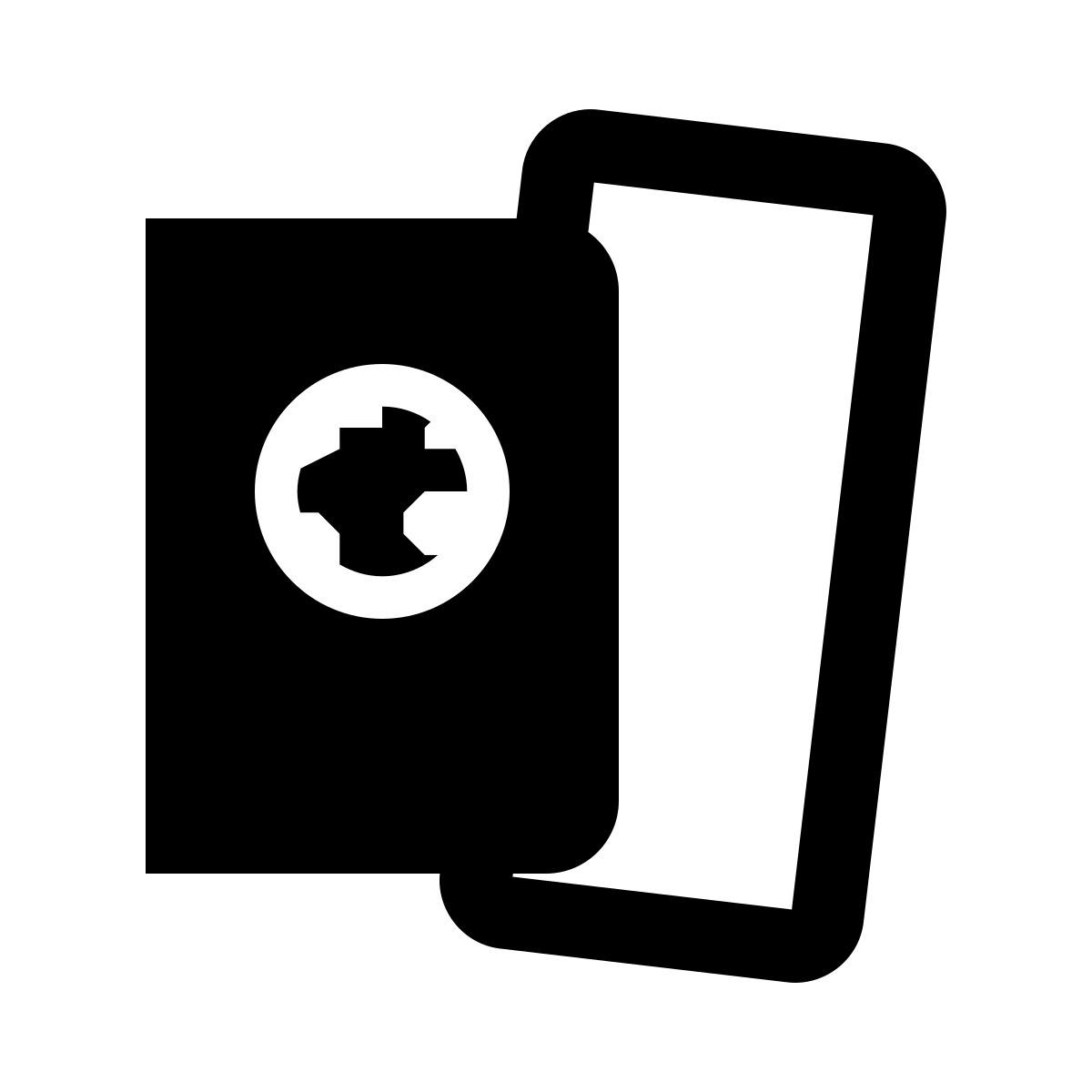 ios 17 glyph style pasaporte y boletos icon
