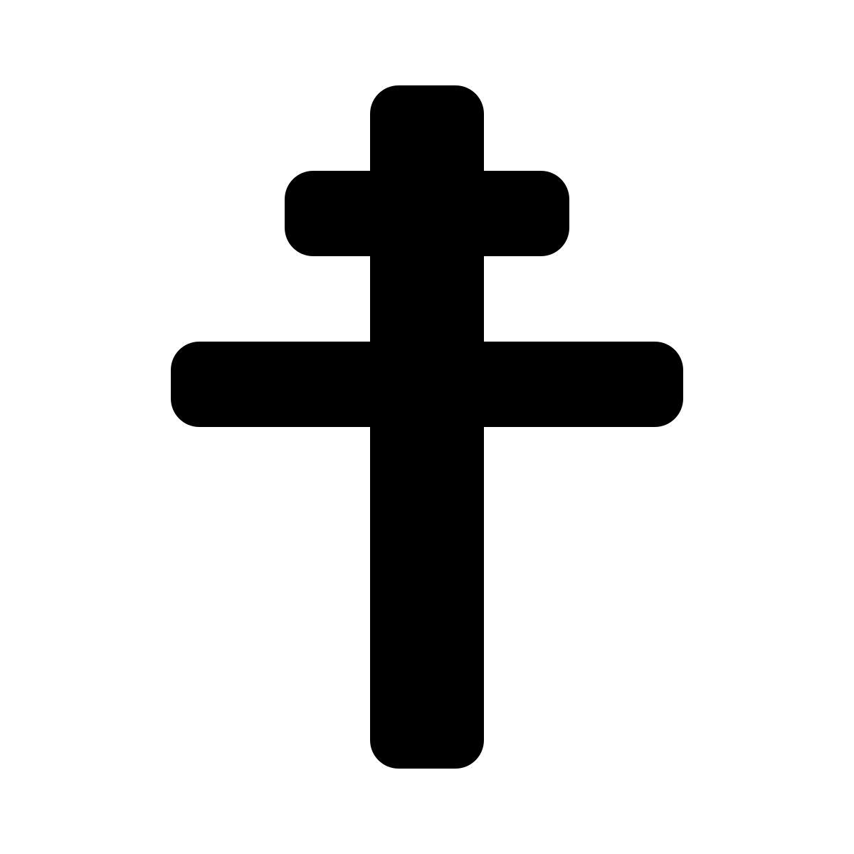 ios 17 glyph style 가부장적 십자가 icon