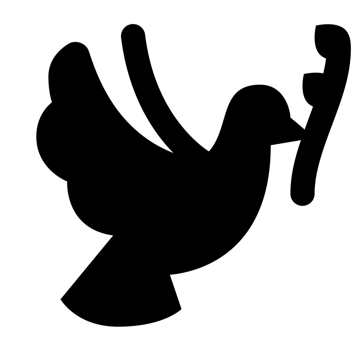 ios 17 glyph style peace pigeon icon