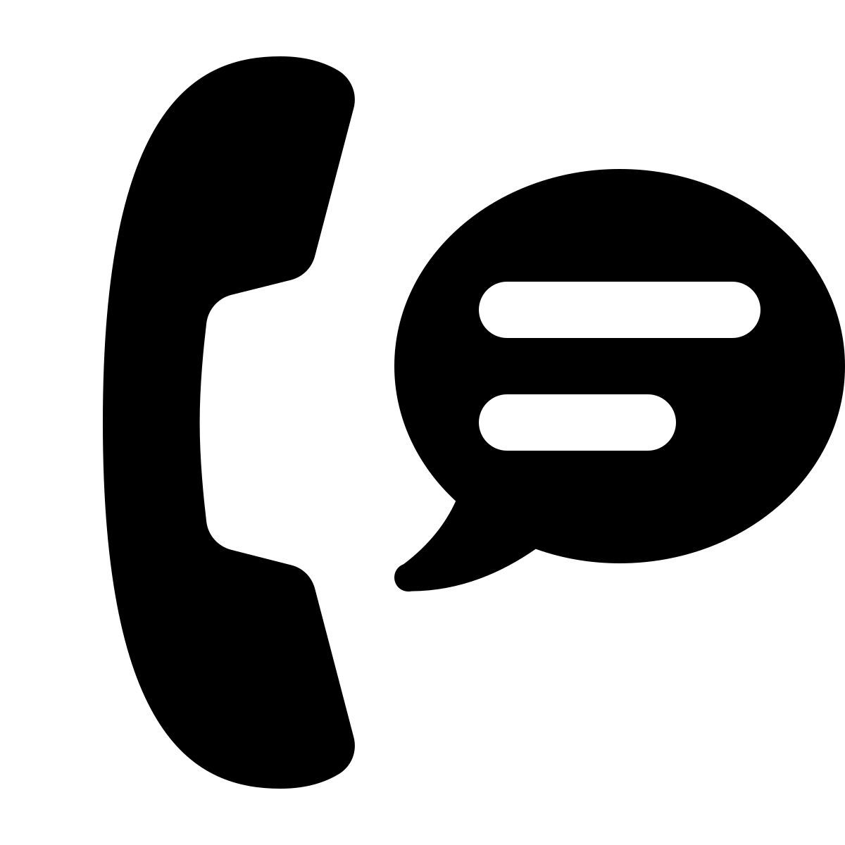 ios 17 glyph style phone bubble icon