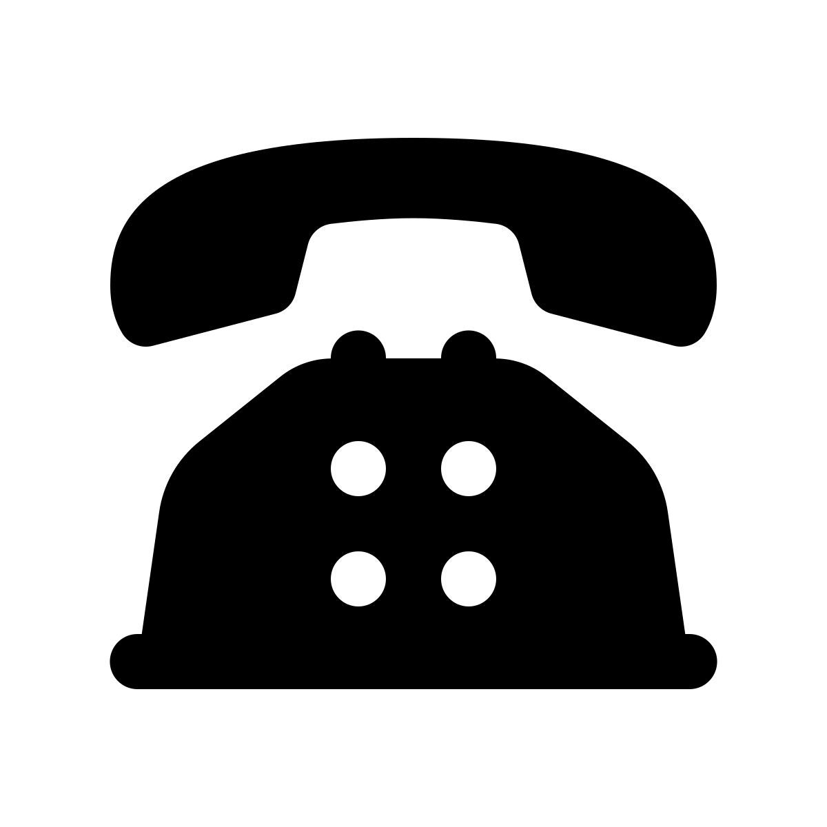 ios 17 glyph style téléphone raccroché icon
