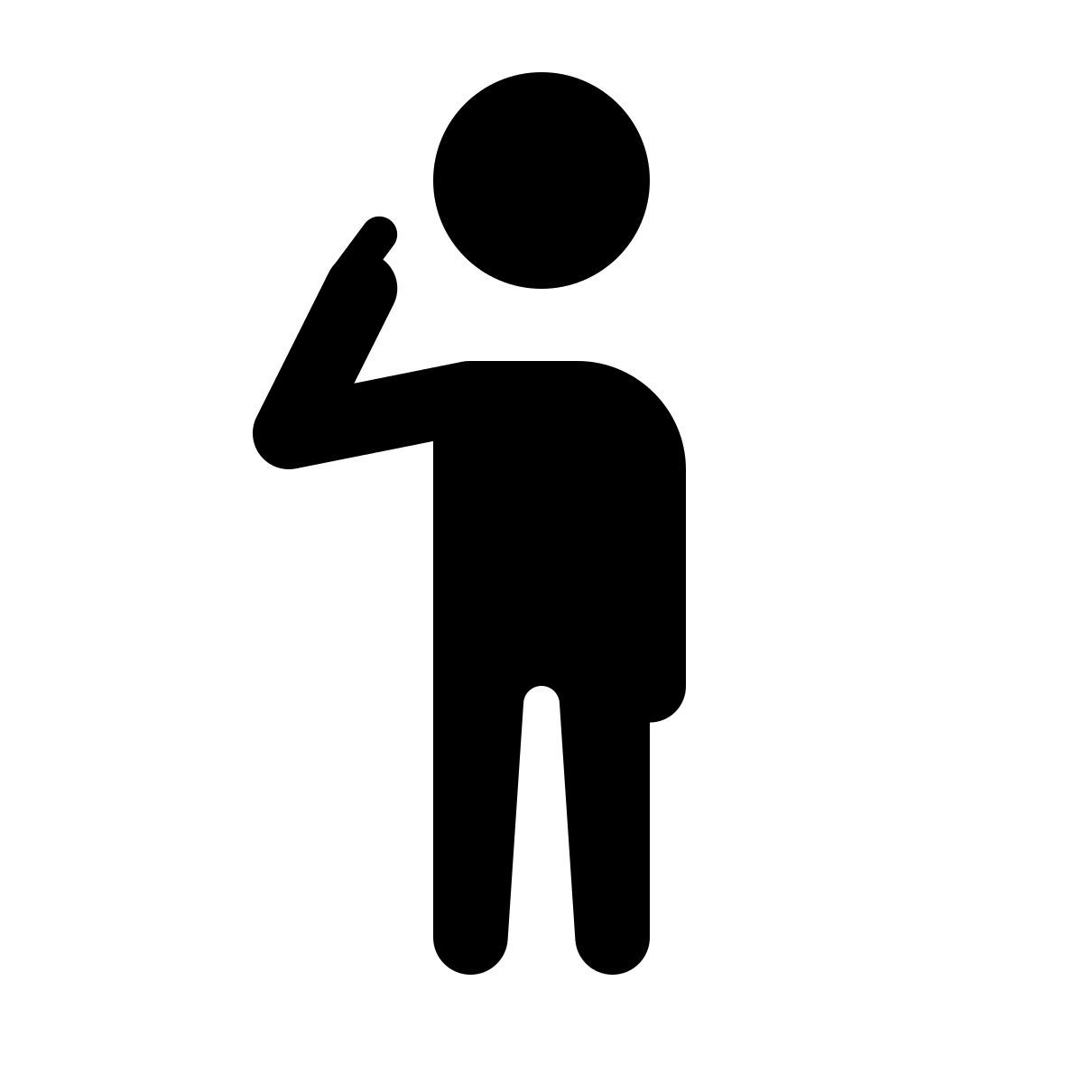 ios 17 glyph style apuntando a uno mismo icon