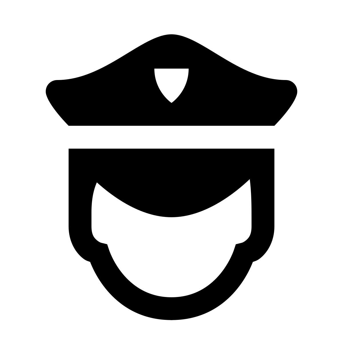 ios 17 glyph style policier homme icon