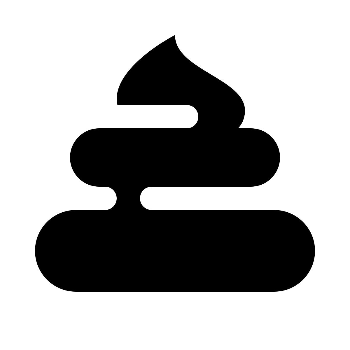 ios 17 glyph style 便便 icon