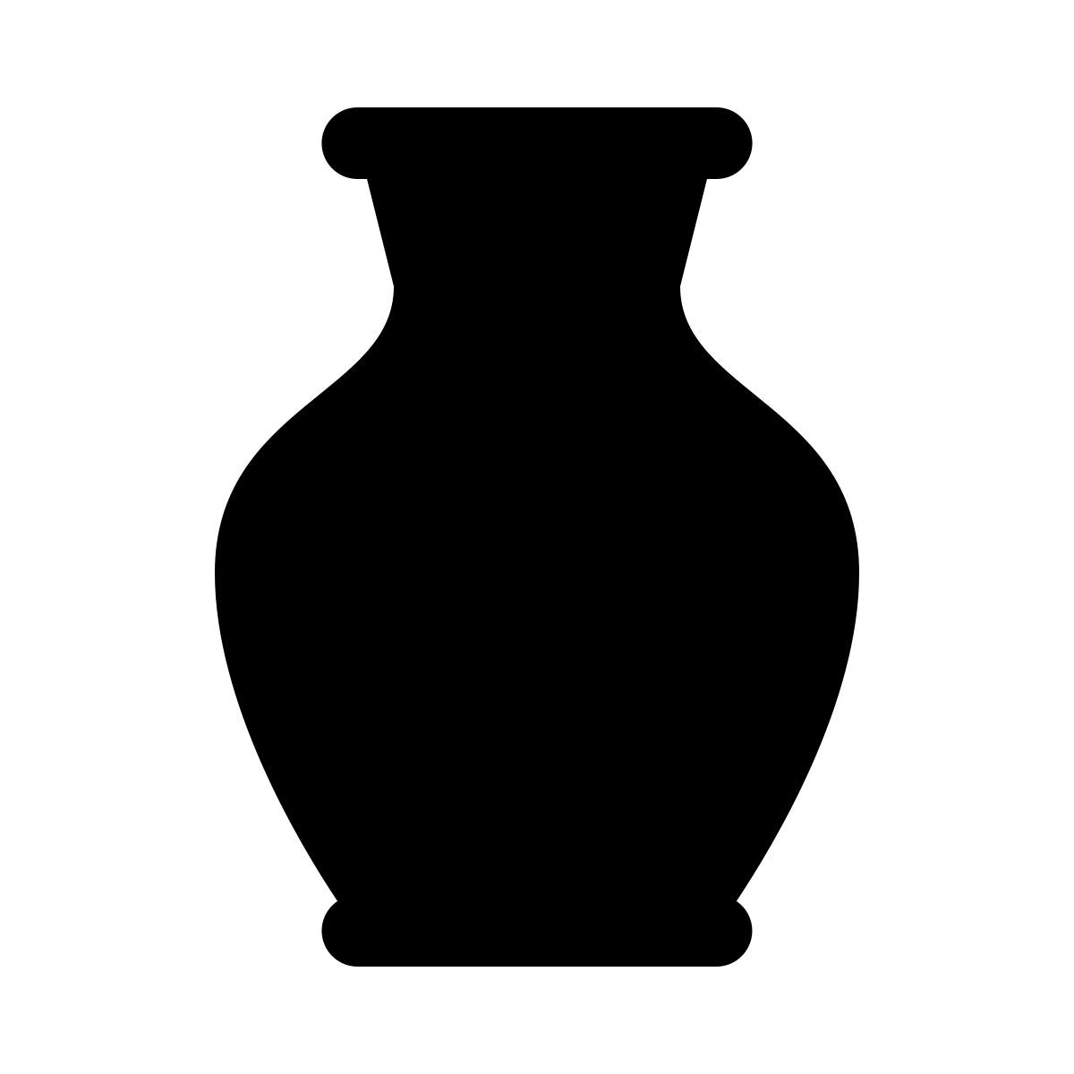ios 17 glyph style vase icon