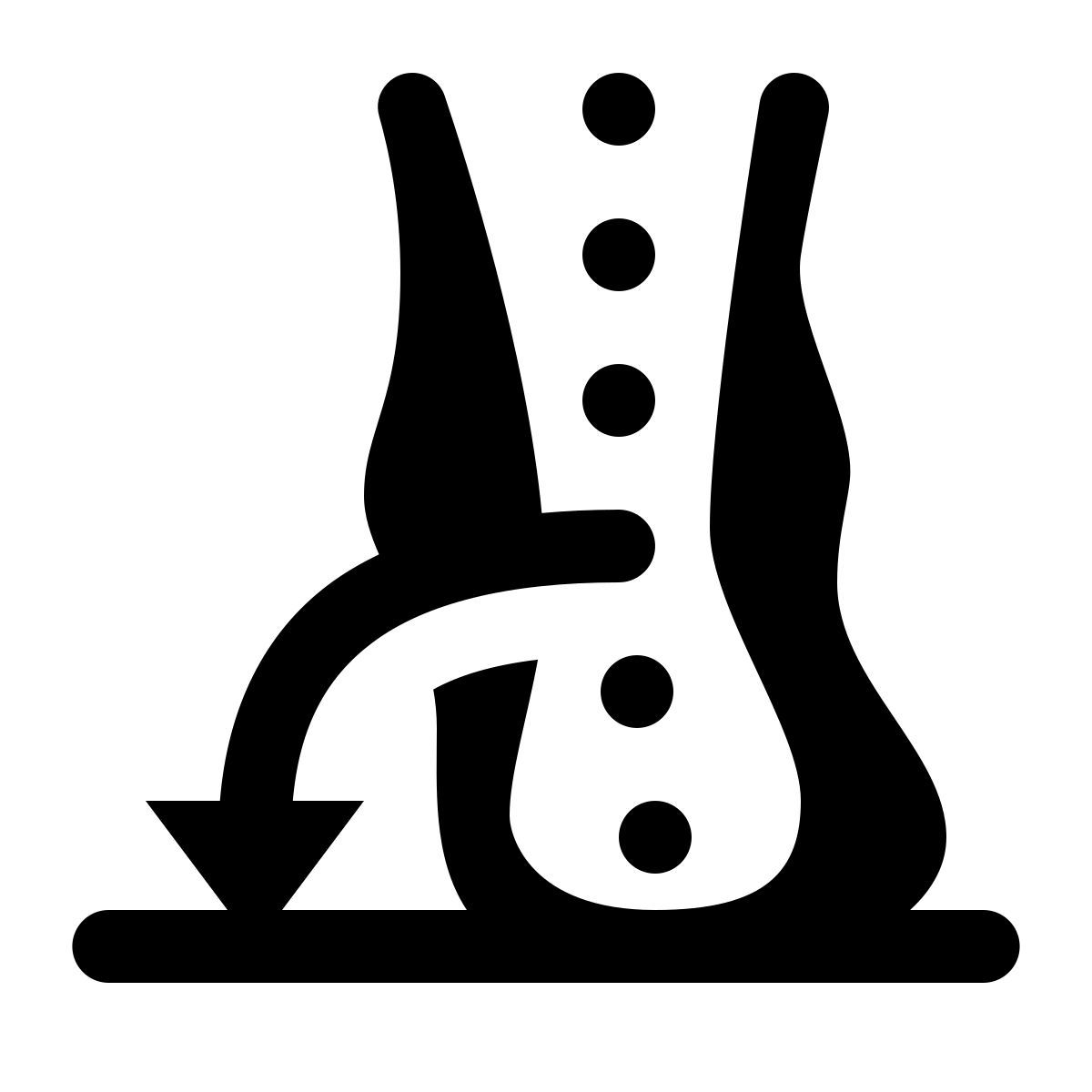 ios 17 glyph style pronazione del piede icon