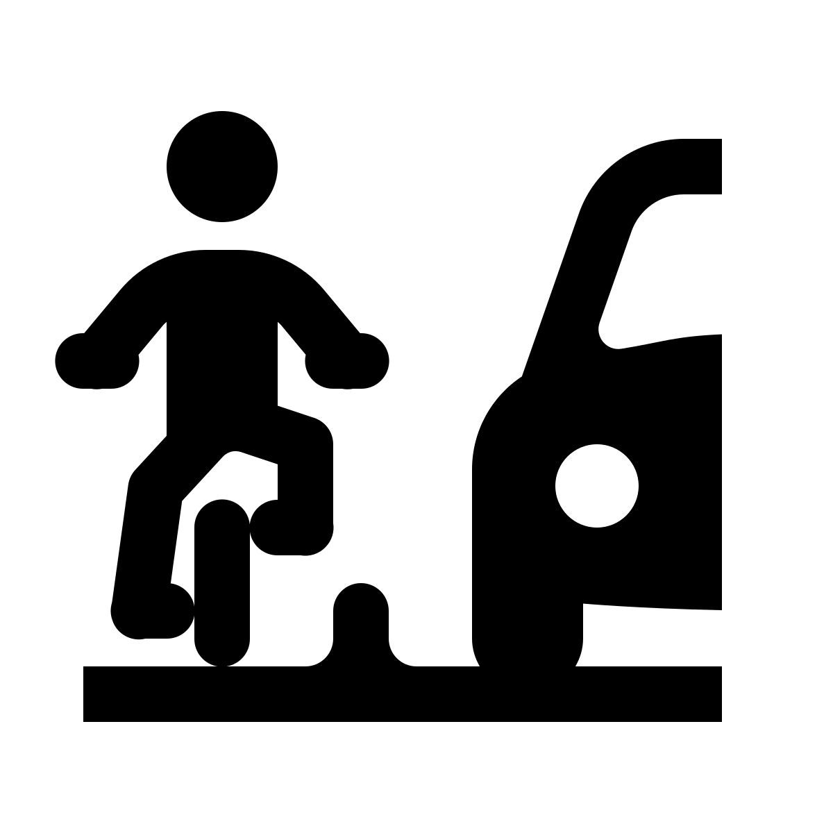 ios 17 glyph style 受保护的自行车道 icon