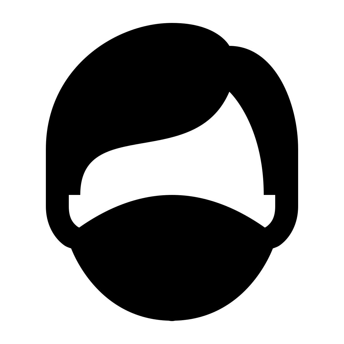 ios 17 glyph style máscara de protección icon