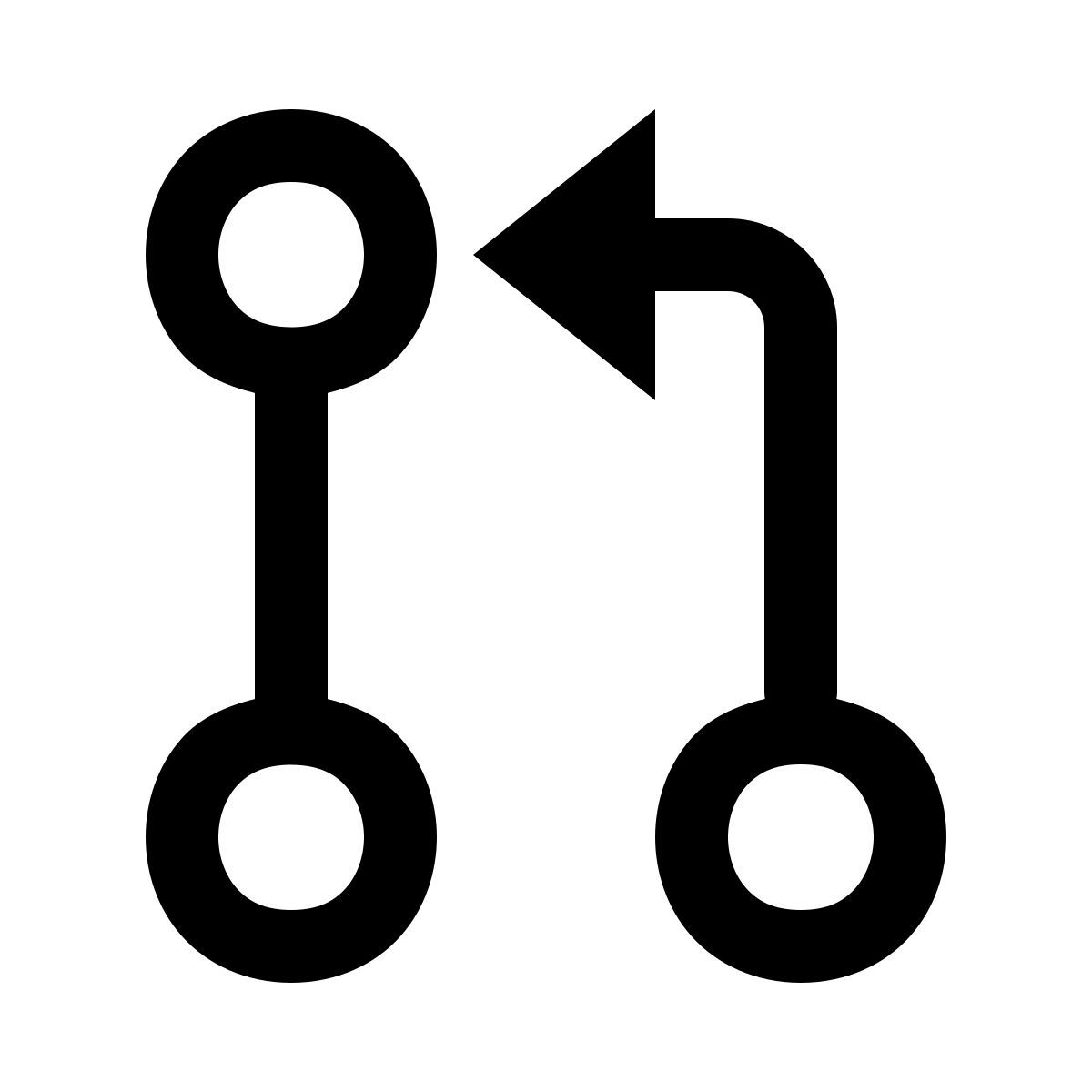 ios 17 glyph style solicitud de extracción icon