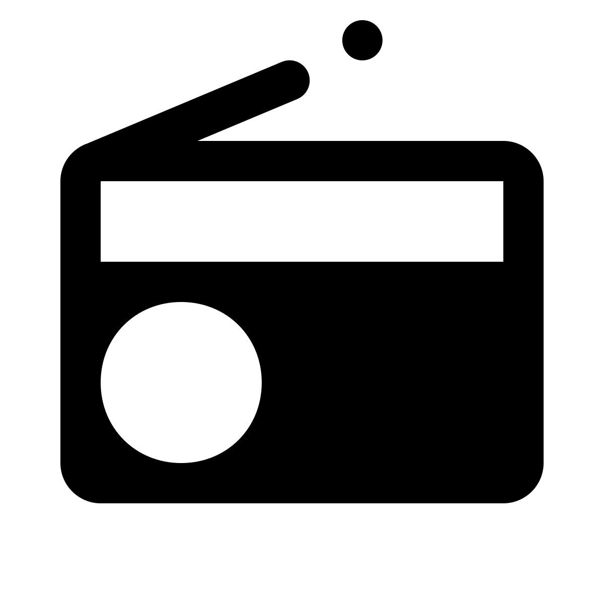 ios 17 glyph style 라디오 2 icon