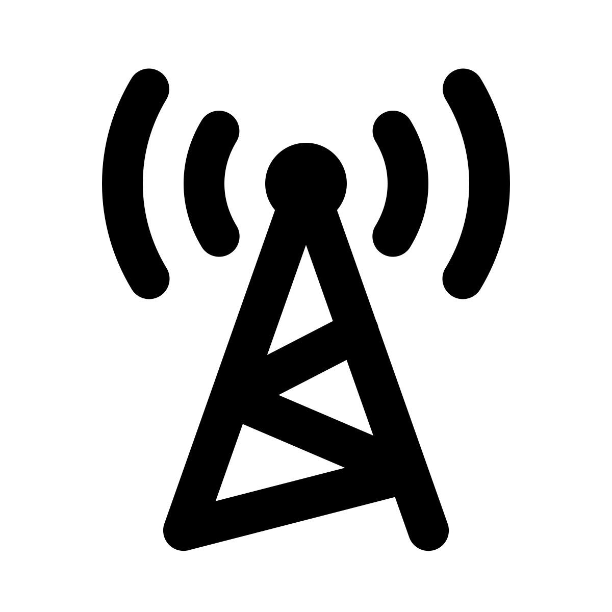 ios 17 glyph style torre de radio icon