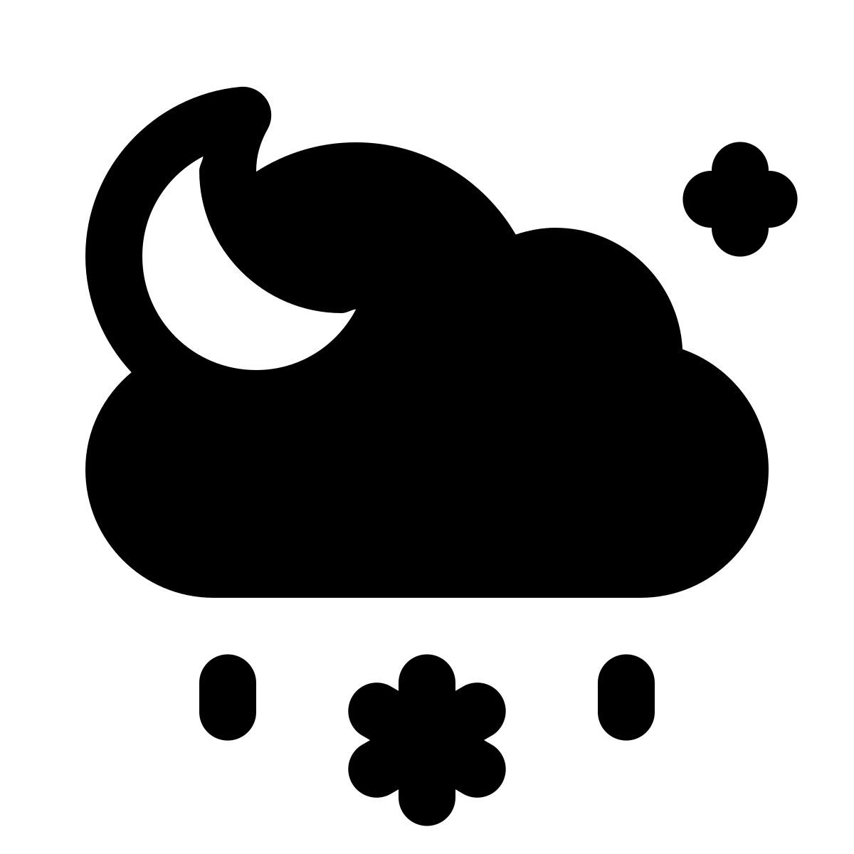 ios 17 glyph style 비오는 밤 icon