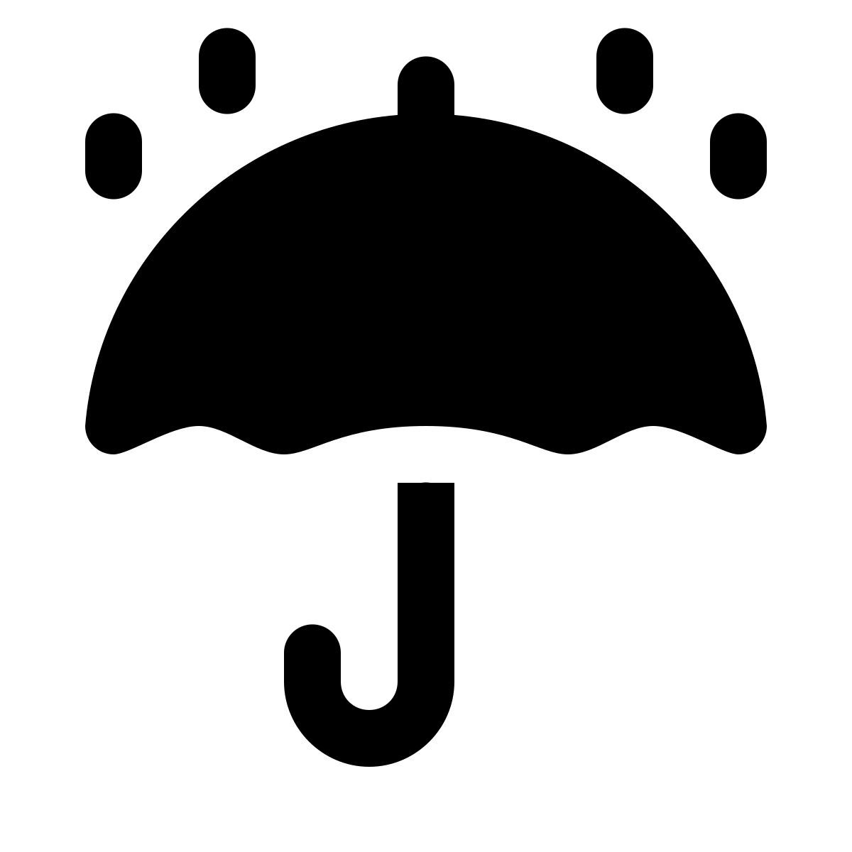 ios 17 glyph style 阴雨天气 icon