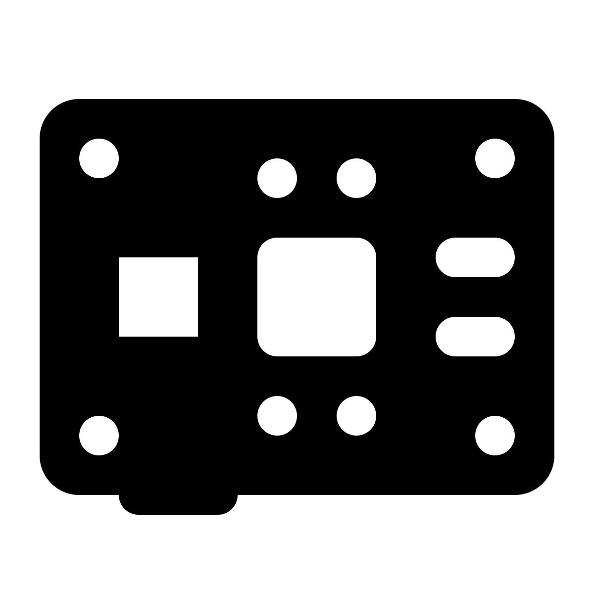 ios 17 glyph style raspberry pi zero icon
