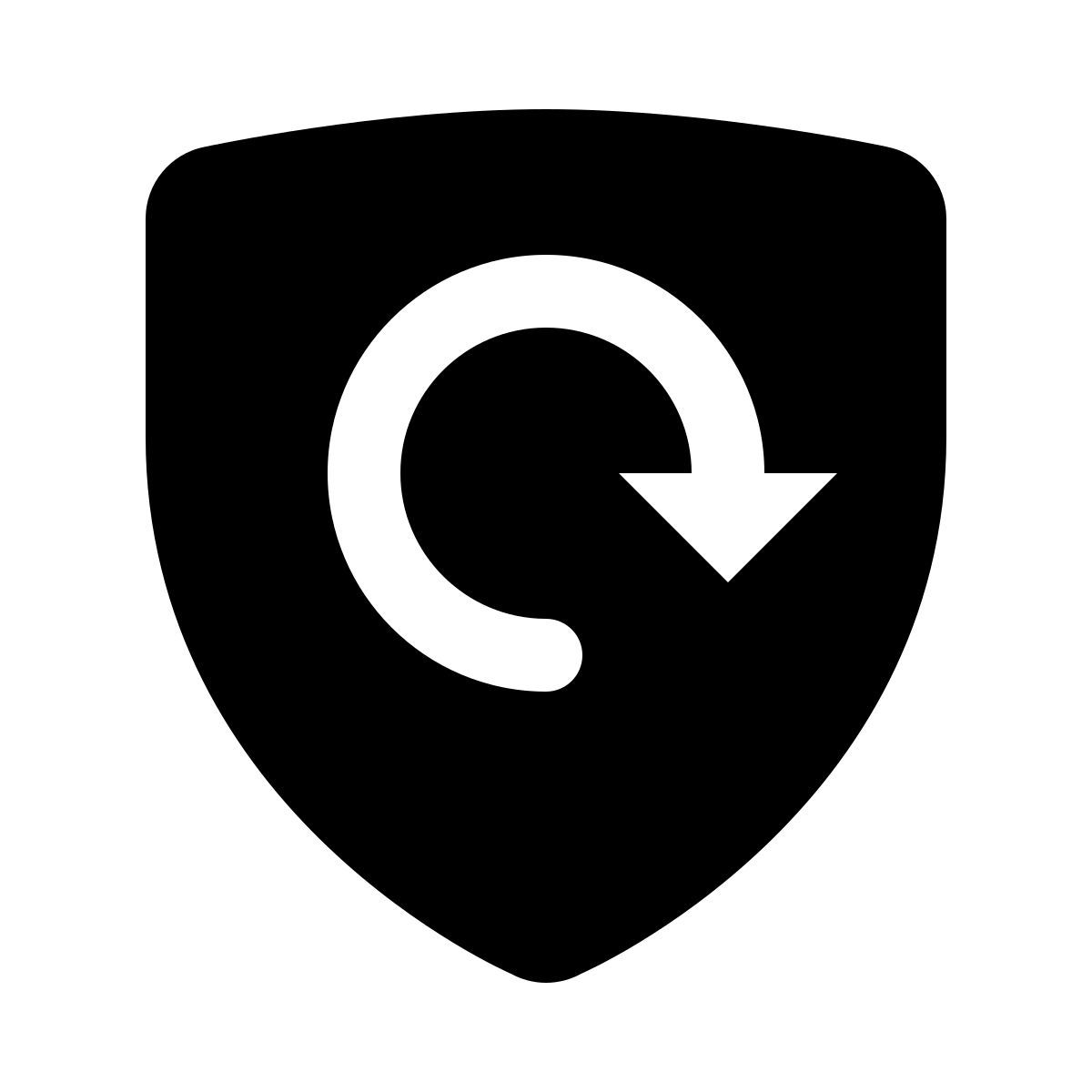 ios 17 glyph style escudo de atualização icon