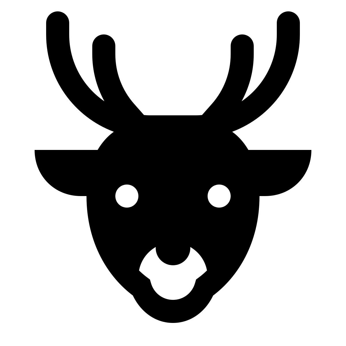 ios 17 glyph style 순록 icon