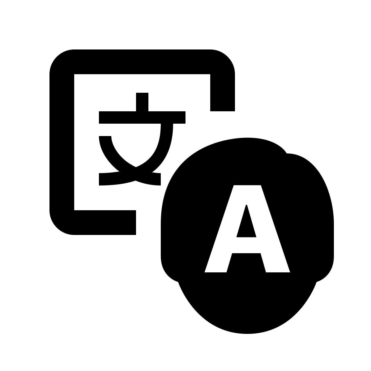 ios 17 glyph style benötigt dolmetscher icon