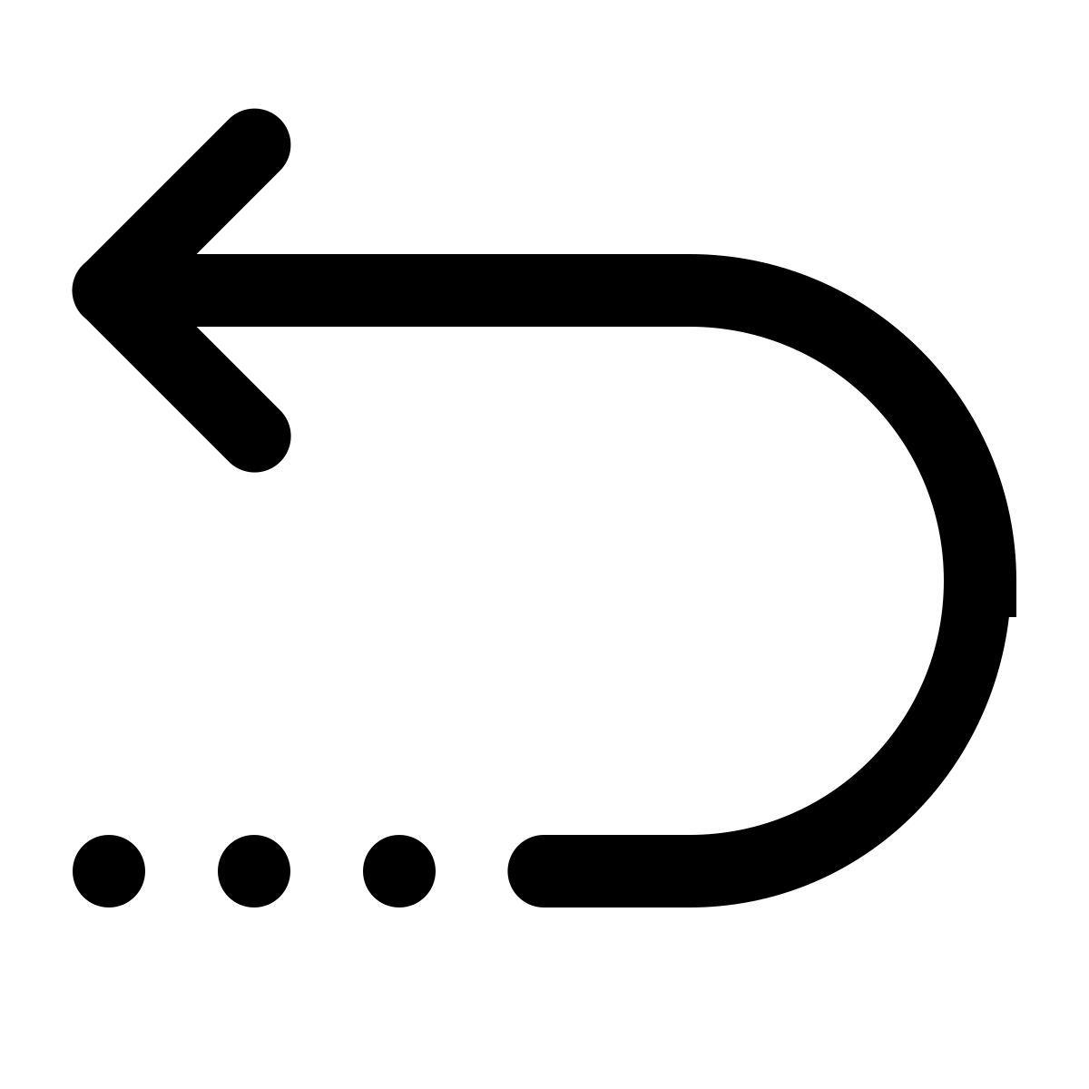 ios 17 glyph style volver icon