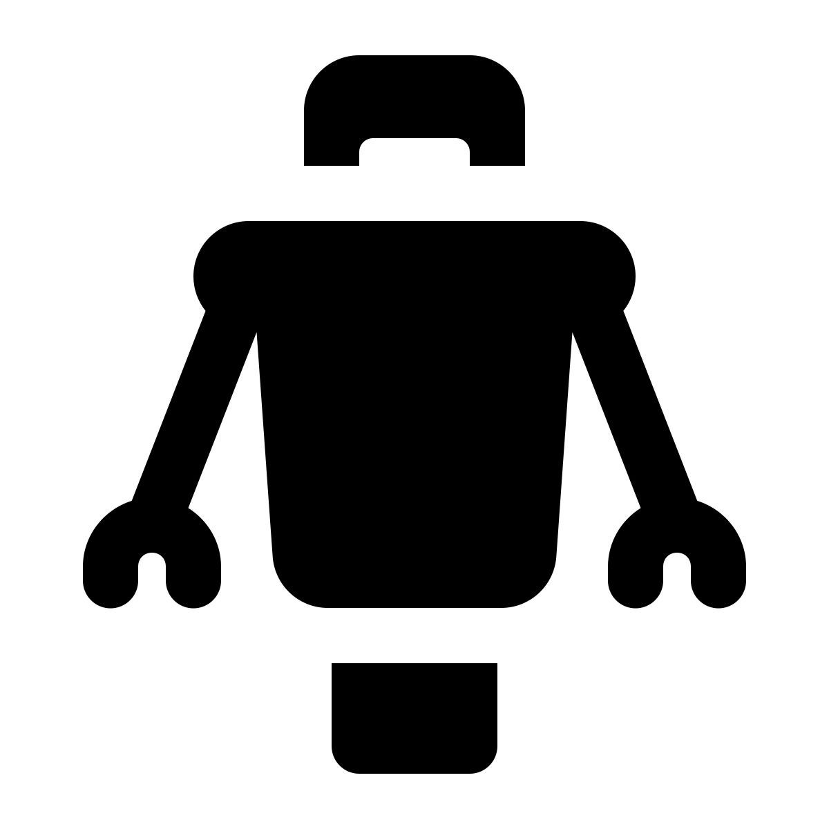 ios 17 glyph style retro robot icon