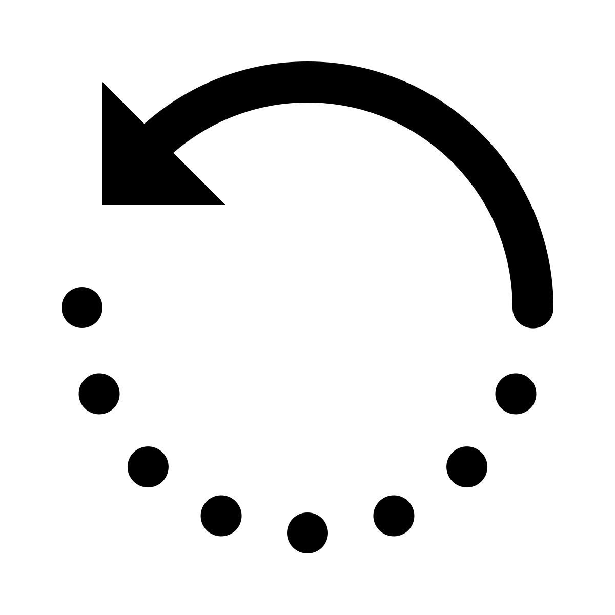 ios 17 glyph style rotate left icon